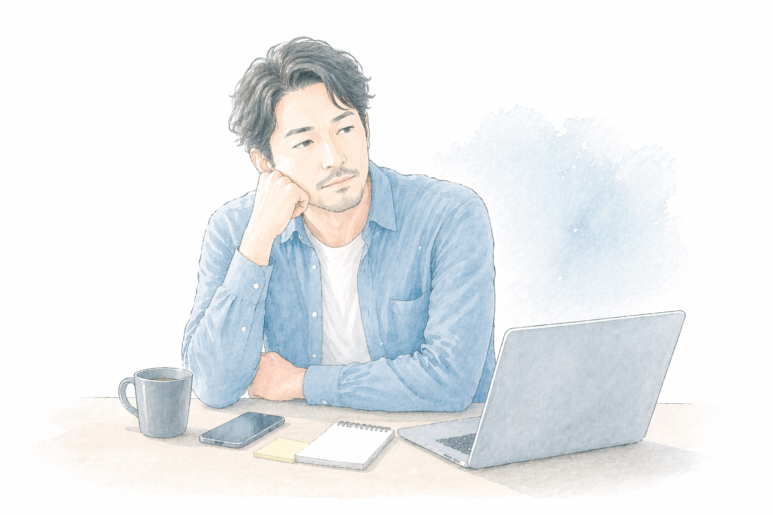 何かが気になっているが言葉にできない様子