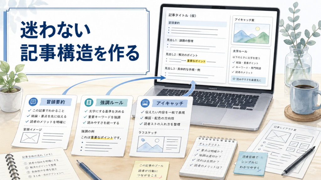 記事運用を楽にした後付け機能：「記事のまとめ」と太字ルール のサムネイル